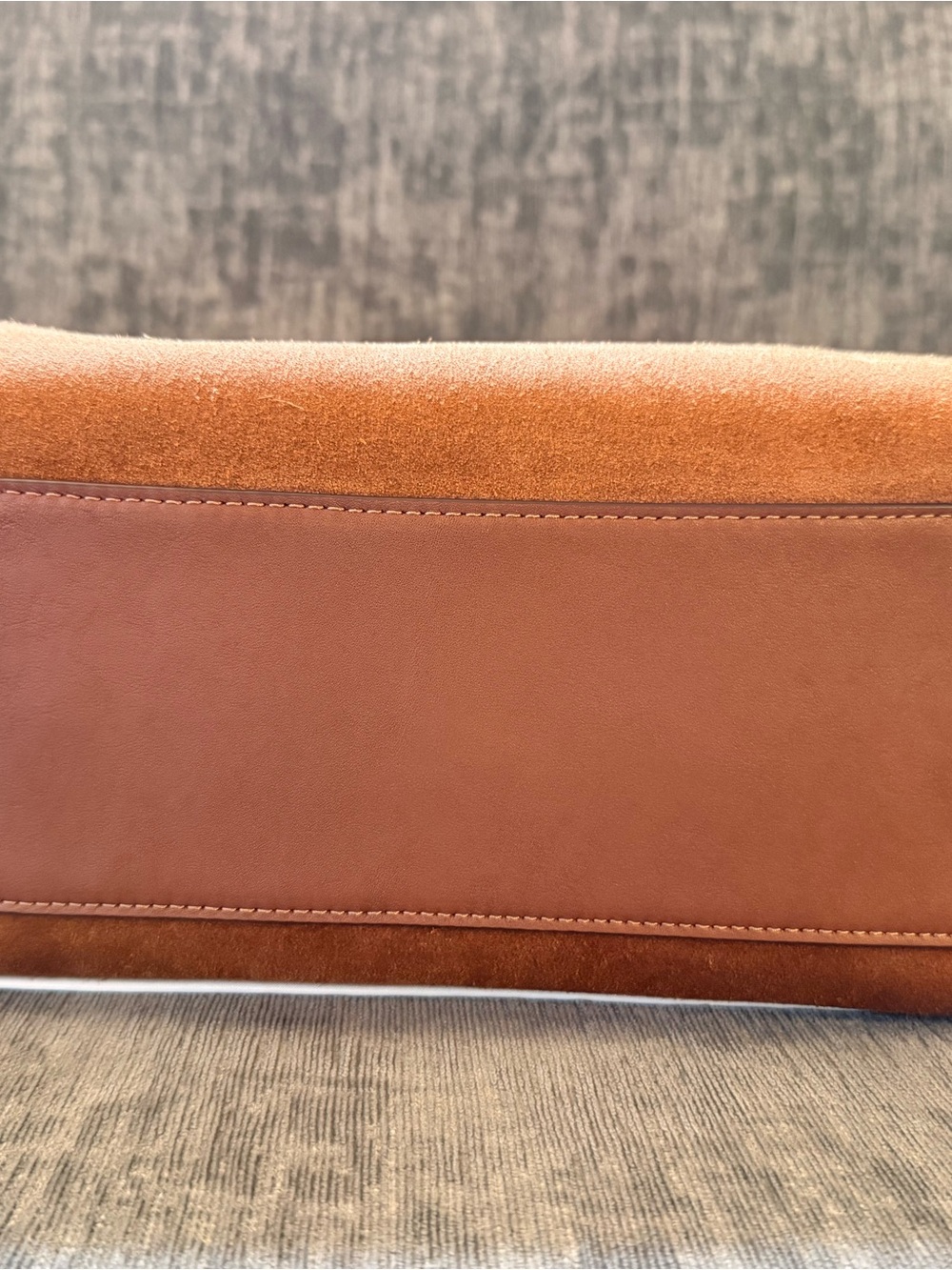 Coach Rogue 31 Brown Suede & Leather Satchel with Gold Hardware - Coach - Picture 8 of 11